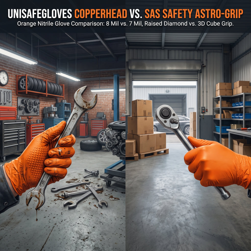 Copperhead vs. Astro-Grip: Which Heavy-Duty Orange Nitrile Glove Wins?