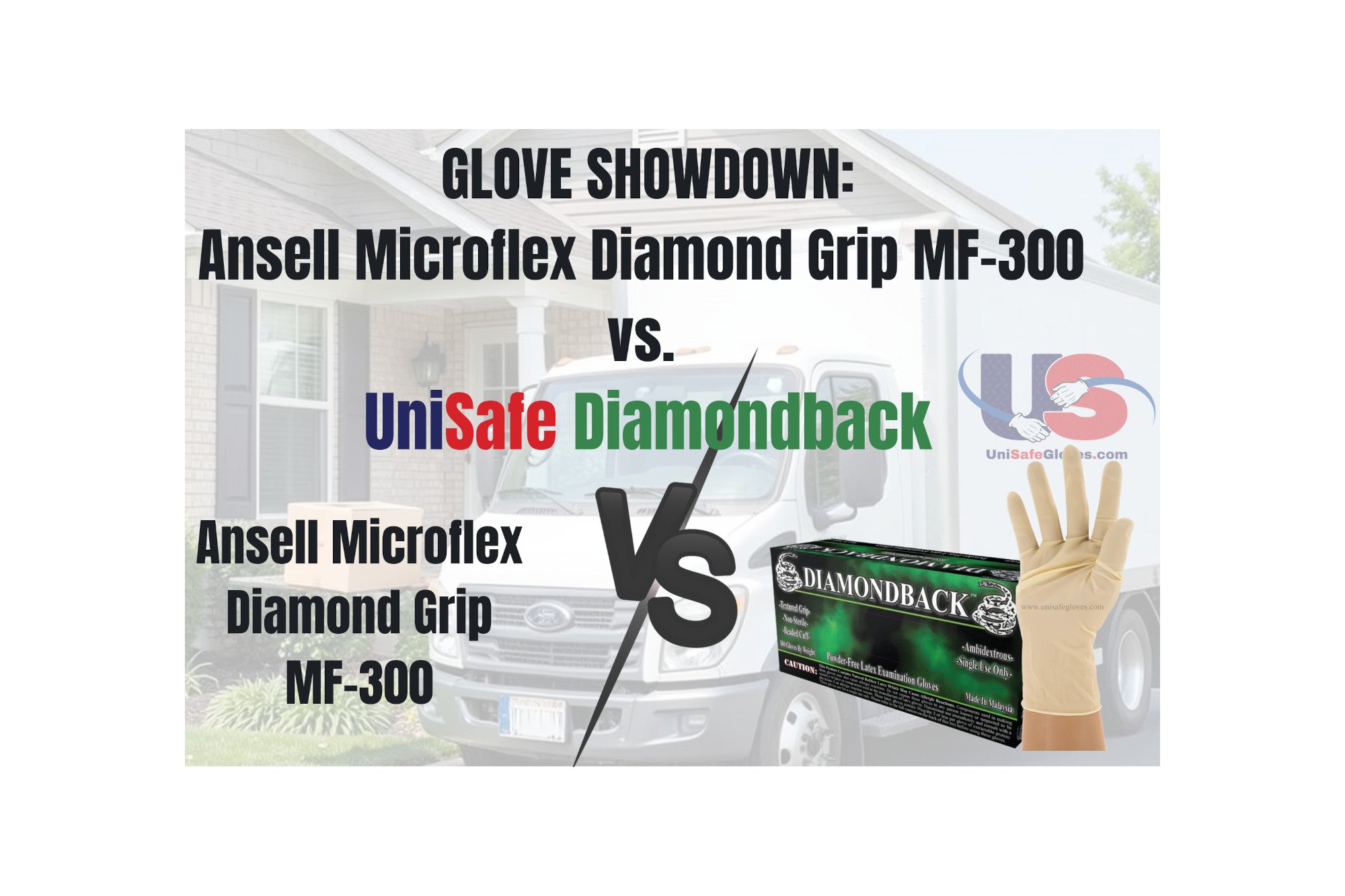 Ansell Microflex Diamond Grip MF-300 vs. UniSafe Diamondback