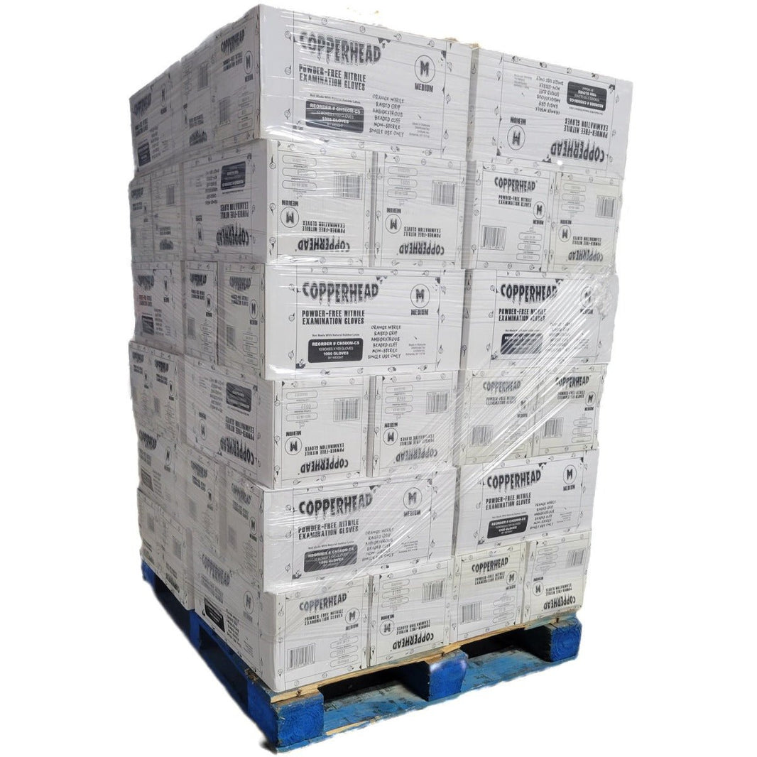 Pallet (96 Cases) of Copperhead 8 Mil Heavy-Duty Powder Free Industria ...