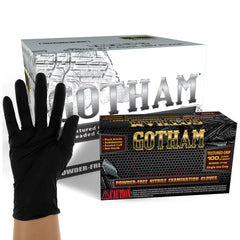 GT766S-CS, GT766M-CS, GT766L-CS, GT766XL-CS, GT766XL-CS, Gotham Powder Free Black Nitrile Exam Gloves, Case - UNISAFE GLOVES
