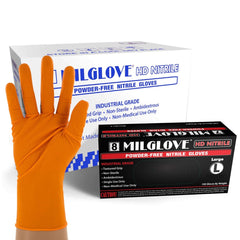 N8SM-CS, N8MD-CS, N8LG-CS, N8XL-CS, N8XXL-CS,
8 MilGlove HD Powder Free Nitrile Gloves w/ Diamond Texture Grip, Case - UNISAFE GLOVES
