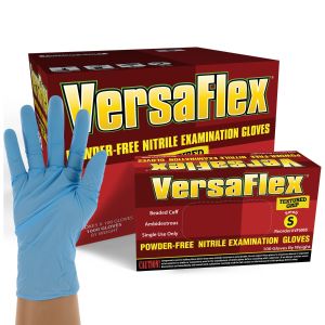 VersaFlex 5 Mil Powder Free Nitrile Exam Gloves, Case, Size Small
