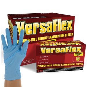 VersaFlex 5 Mil Powder Free Nitrile Exam Gloves, Case, Size XX-Large