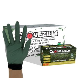 Glovezilla 2-Ply Industrial Grade Nitrile Gloves w/ Raised Diamond Texture, Case