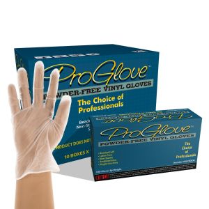 ProGlove Powder Free Industrial Grade Vinyl Gloves, Case, Size X-Large, XL