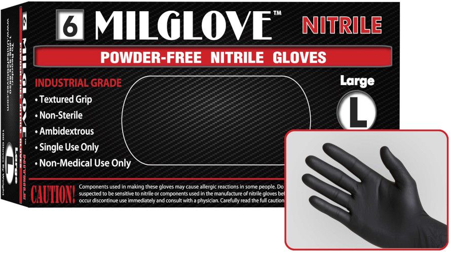 X-Large Case of 900 Copperhead 8 Mil Heavy Duty Powder Free Orange Nitrile Gloves w/Tactical Grip, 