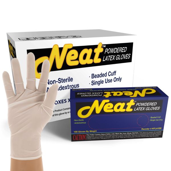 Smooth clearance latex gloves